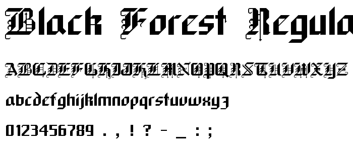 Black Forest Regular font